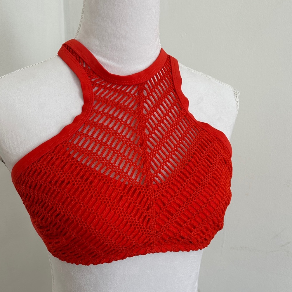 Xhilaration Orange Red Bikini Top D/DD
